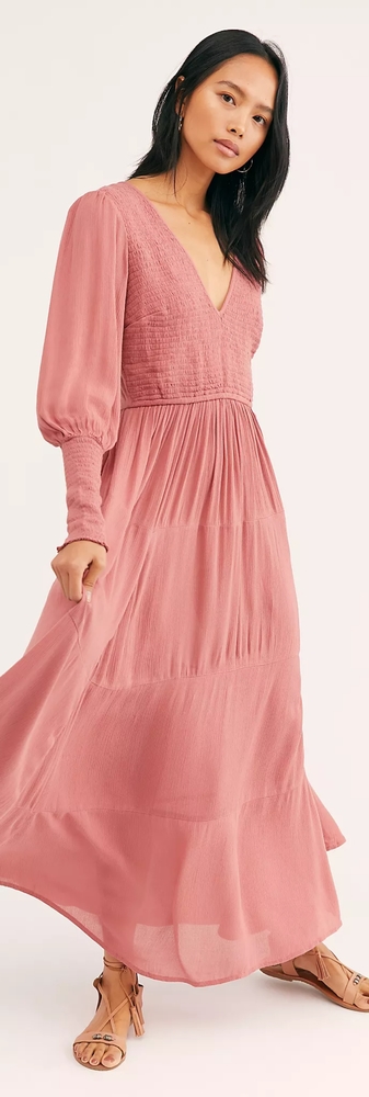 NWT FP Wednesday Maxi dress Pink/Rose S - Picture 2 of 5